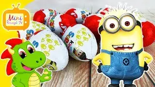 Gru, Dru i Minionki Jajka Kinder Niespodzianki! DUŻO JAJEK! Filmik Dla Dzieci Po Polsku