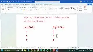 How to align text on left and right side in Microsoft Word