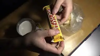 ASMR - CINNAMON BUN AND COFFEE CRISP CHOCOLATE EATING SOUNDS