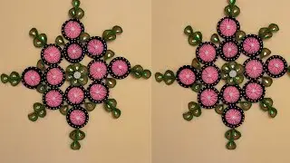 Beautiful Wall Hanging Using Waste Bangles & Wool !!! Best Home Decor Idea Out of Wool & Bangles