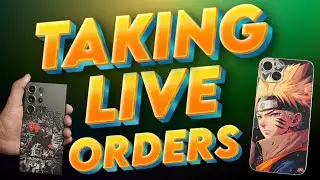 LIVE Cutting Custom Orders for Phone SKINS !