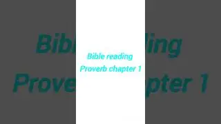 Hindi Bible Reading # Proverb chapter 1#