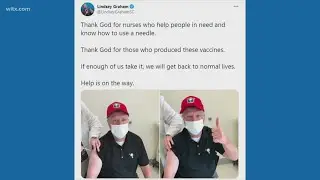 Lindsey Graham takes the COVID-19 vaccine
