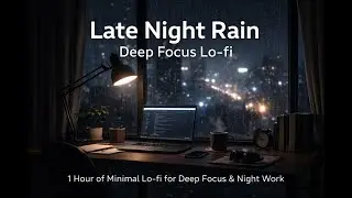 Late Night Rain Workspace 🌃 – 1 Hour of Minimal Lo-fi for Deep Focus & Night Work