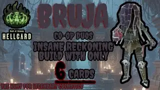 Hellcard Co-Op Duos Gameplay | Bruja | Insane Reckoning Build with Only 6 Cards!