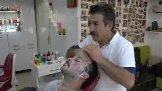 ASMR TURKISH BARBER PERFECT MASSAGE/ DEEP SLEEP/WITH ASMR MUNUR ONKAN BEST BODY MASSAG