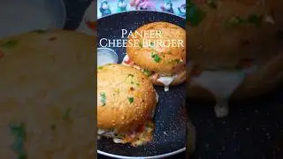Trending recipe of Paneer Cheese Burger 😋 #foodie #recipe #recipeshorts