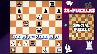 Beat These 30 Chess Puzzles! From 100 to 3000 ELO ♟️