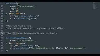 NodeJS - Find and remove a record with Mongoose