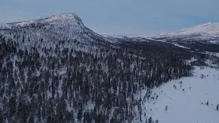 3993. Stora sj&ouml;fallet Drone Stock Footage Video