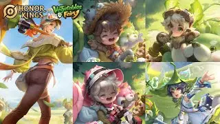 HOK &times; Vegetables Fairy 4 New Skin Wuyan, Luban No.7, Fang, & Agudo | Honor Of Kings Indonesia