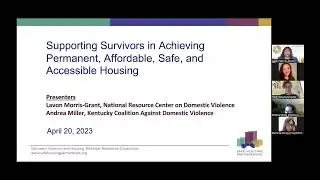 Supporting Survivors in Achieving Permanent, Safe, Accessible, and Affordable Housing