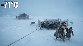 Surviving -71&deg;C | Elderly Widow and Child Defend Their Flock From Wolves (Yakutia)