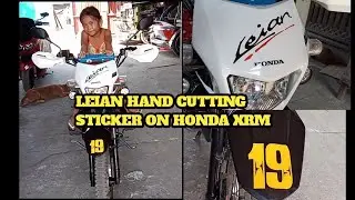 Leian Hand cutting sticker on HONDA XRM