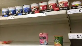 Tesco store with empty shelves. (Full Version)