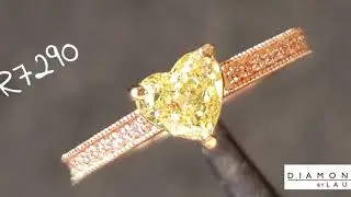 .55ct Yellow Heart Diamond Lemonade Ring R7290