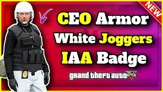 GTA5 I *MAYBE PATCHED* CEO Armor + White Joggers + IAA Badge! (NEW MERGE GLITCH) Patch 1.46!