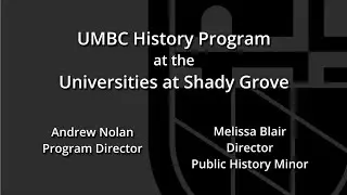 UMBC History Program at The Universities at Shady Grove