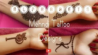 Names Mehndi Design | A, P, S, K Letter Mehndi Design | Alphabet Mehndi | Mehndi ki Design
