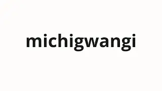How to pronounce michigwangi | 미치광이 (maniac in Korean)