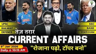 Current Affairs 2025 | HPAS, Naib Tehsildar & Allied | HP Govt. Exams | 9th Jan 2026