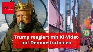 Massive US-Proteste gegen Trump - der wirft in KI-Video G&uuml;lle auf Demonstranten ab