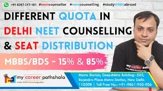 Reservation quota in Delhi NEET counselling & seat distribution chart- MBBS/BDS 15% & 85%