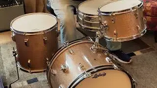 Ludwig Downbeat  drum kit and Acrolite snare drum, all from 1967