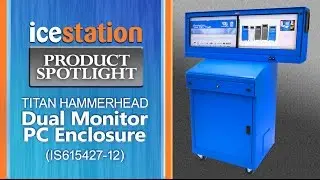 Dual Monitor Computer Enclosure, IceStation TITAN Hammerhead, ITSENCLOSURES