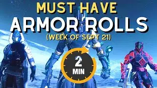 MUST HAVE Armor Rolls for ALL Characters | Weekly Reset & Vendor Rolls in Less Than 2 Minutes!