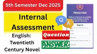 DU SOL | 5th Semester Dec 2025 | Internal AssessmentEnglish &ndash; Twentieth Century Nove | QA by Fizza