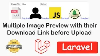 Multiple Image Preview with their Download Link in Laravel | Preview & Download Image in Laravel
