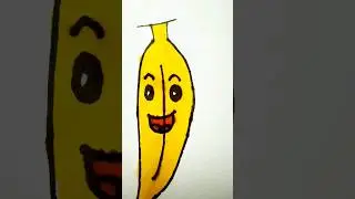 easy banana drawing #bananadrawing #easydrawing #drawingwithyb #shortvideo