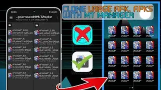 How to clone large apk, apks, games | make  efootball clone | Mt manager tutorial