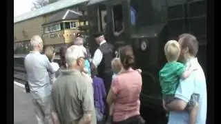 Thomas Tank real steam. Hundreds crowd into Diesel's cab. The policeman comes. Mid Hants Railway.