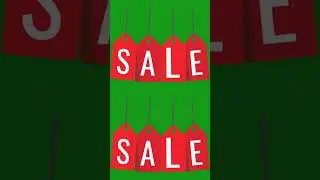 Hanging Sale tags on Green Screen #animation