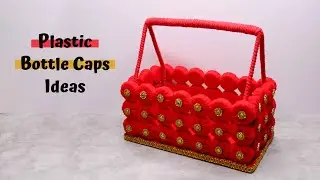 DIY Multipurpose Basket from Plastic Bottle Caps ! Keranjang serbaguna dari Tutup Botol Plastik