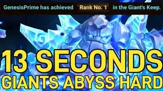 Giants Abyss Hard 13 Seconds Rank 1 #summonerswar