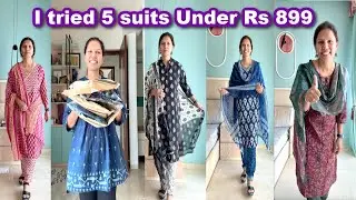 My Online Shopping Hit or Flop | 5 Cotton Salwar Suit under Rs 899 | Shopping haul Kabitaskitchen