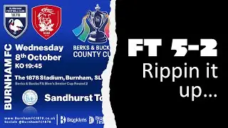 The Blues rip it up! Burnham v Sandhurst Town 08.10.2025 Berks & Bucks FA County Cup R2