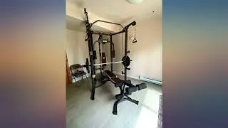 Обзор оборудования для домашнего спортзала от Marcy Smith Cage Machine с тренировочной скамьей и штангой