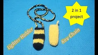 Crochet Lighter holder & Key Chain |Easy crochet projects