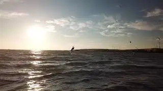 Toeside 360 on a foil