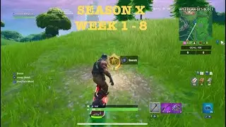ALL Secret Battle Stars | Fortnite - Season X | Week 1 - 8 Guide