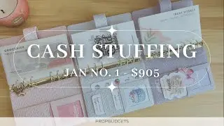 FIRST paycheck of 2026! | cash envelope stuffing | january no. 1 - $905 🩷