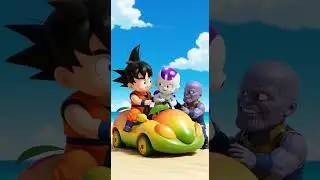 Thanos Stole the Mango Car Built by Goku & Frieza and Made Them Cry 😢🚗🥭 #dragonball #goku #americe