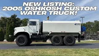 Military Truck For Sale: 2005 Oshkosh MK23 MTVR 7 Ton 6x6 4000 Gallon Water Truck With A/C