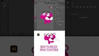 How to draw pink panther in adobe illustrator