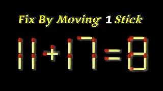 Only Brilliant Mind Can Solve in Just 1 Stick Move | Improve IQ | Watch Till The End.