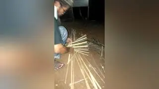 Proses pembuatan Sosog dari bambu